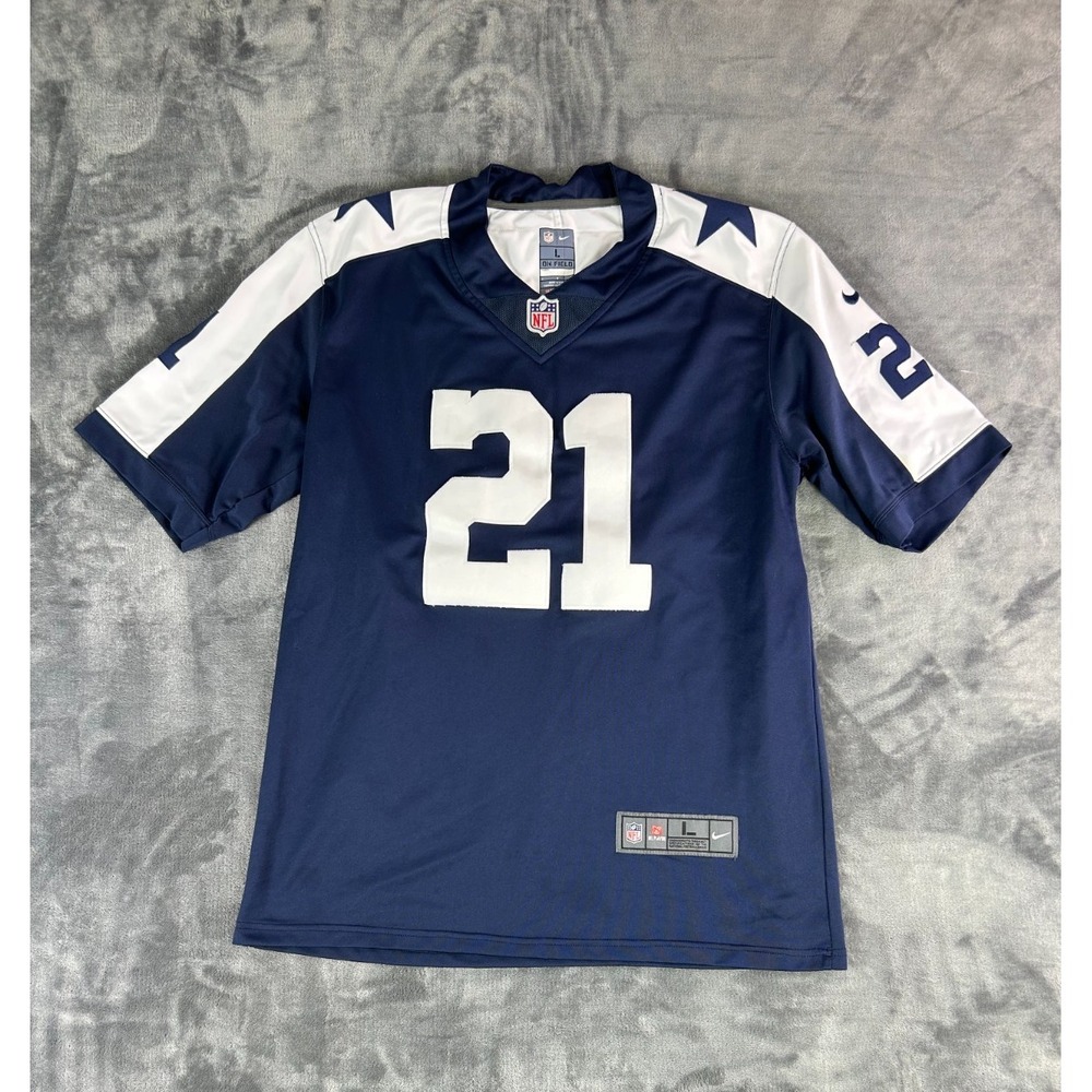 Nike Ezekiel‎ Elliott #21 Dallas Cowboys NFL On Field Jersey Blue L
